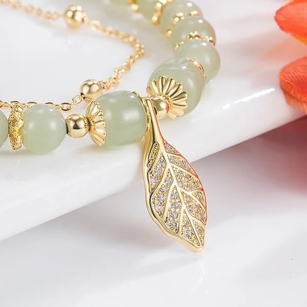 π₯ BUY 1 GET 1 FREE π--Lucky Wada Jade gold leaf bracelet