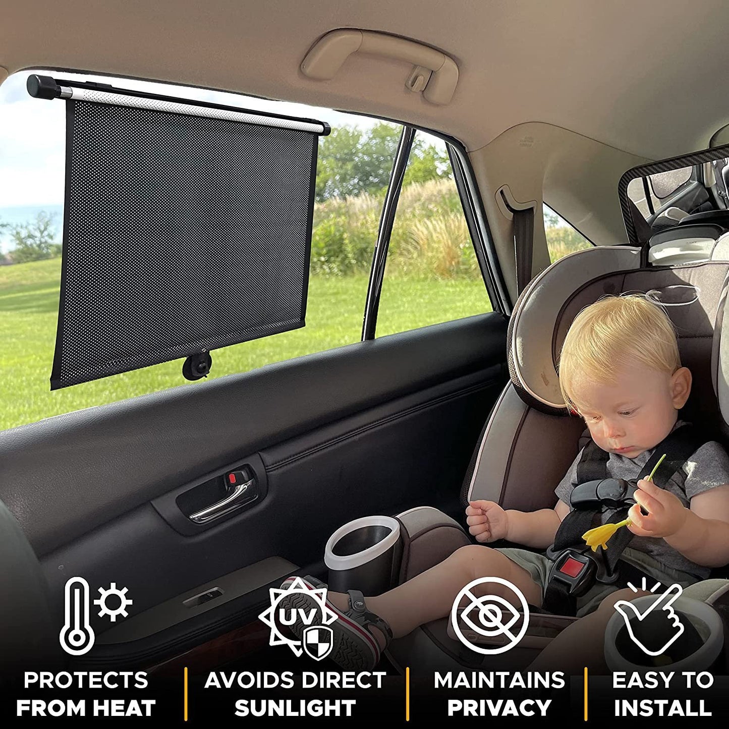 š„ Promotion 48% OFFš„Retractable Window Roller Sunshade For Truck/car/SUV/bedroom/kitchen/living room/office