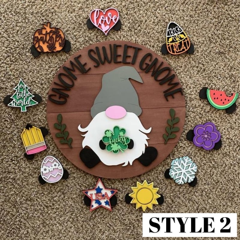 π₯ BIG SALE - 48% OFFπ₯π₯ π-Cute 3D Seasonal Interchangeable Gnome Door Hanger