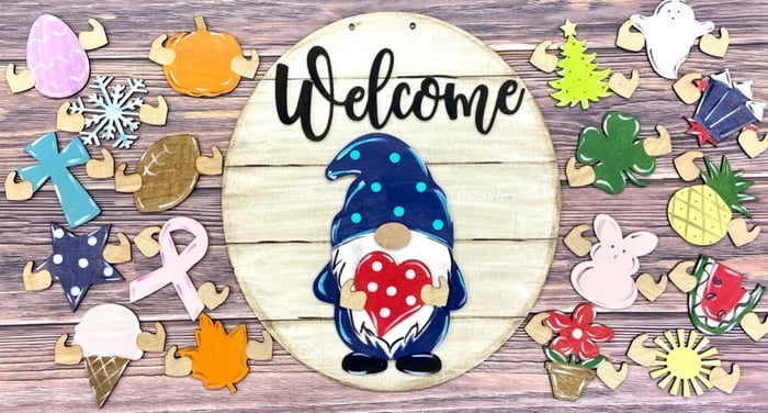 π₯ BIG SALE - 48% OFFπ₯π₯ π-Cute 3D Seasonal Interchangeable Gnome Door Hanger