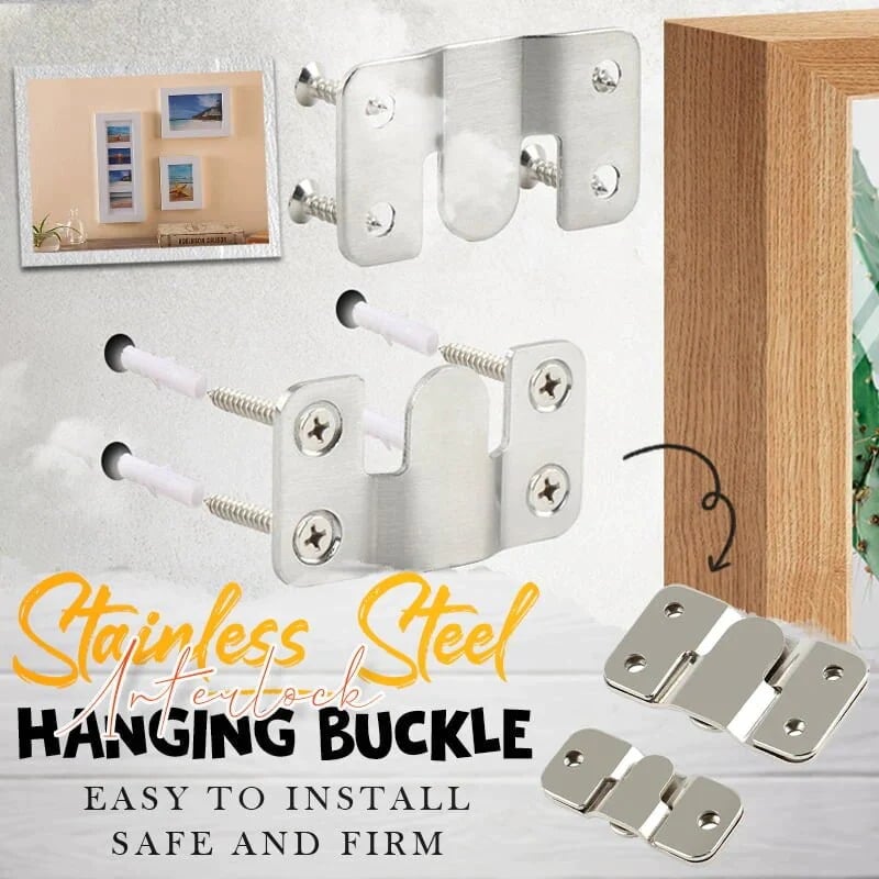 (đ2023 New Year Promotion - Save 49%)Stainless Steel Interlock Hanging Buckleđ„BUY 4 GET 2 FREE(6 PAIR)