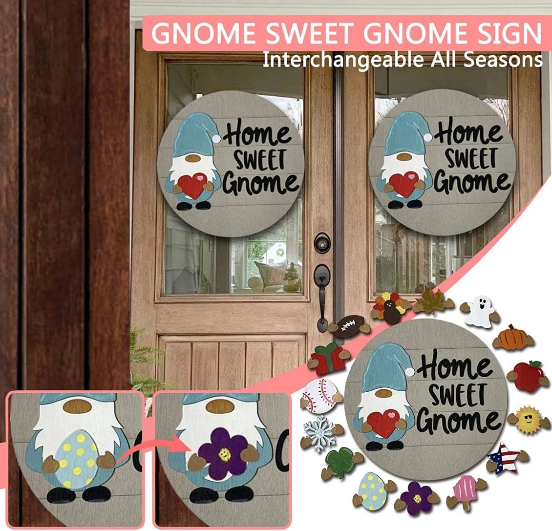 π₯ BIG SALE - 48% OFFπ₯π₯ π-Cute 3D Seasonal Interchangeable Gnome Door Hanger