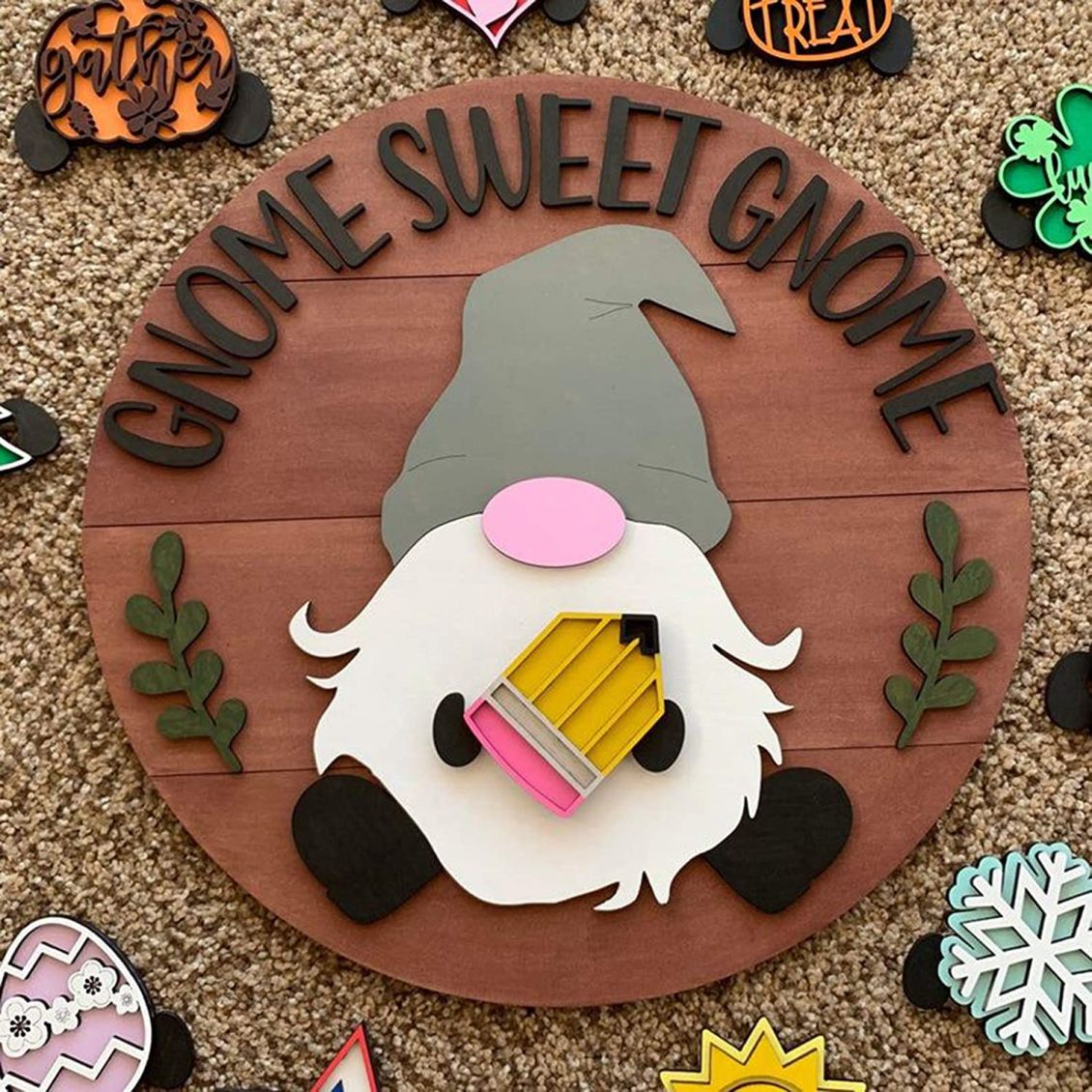 π₯ BIG SALE - 48% OFFπ₯π₯ π-Cute 3D Seasonal Interchangeable Gnome Door Hanger