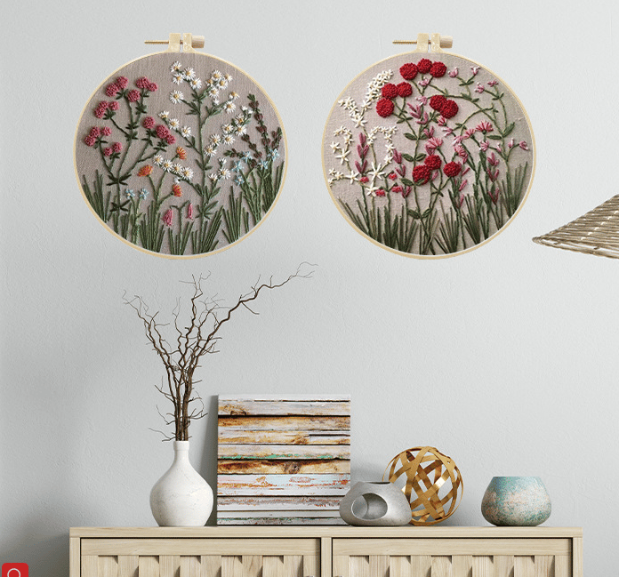 47% OFF - Perfect Gift - Embroidery Hoop Flower Kit for Beginner
