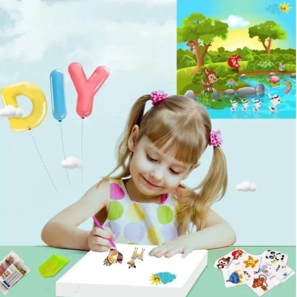 DIY children's free stick cartoon painting