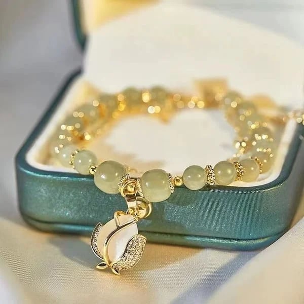π₯ BUY 1 GET 1 FREE π--Lucky Wada Jade gold leaf bracelet