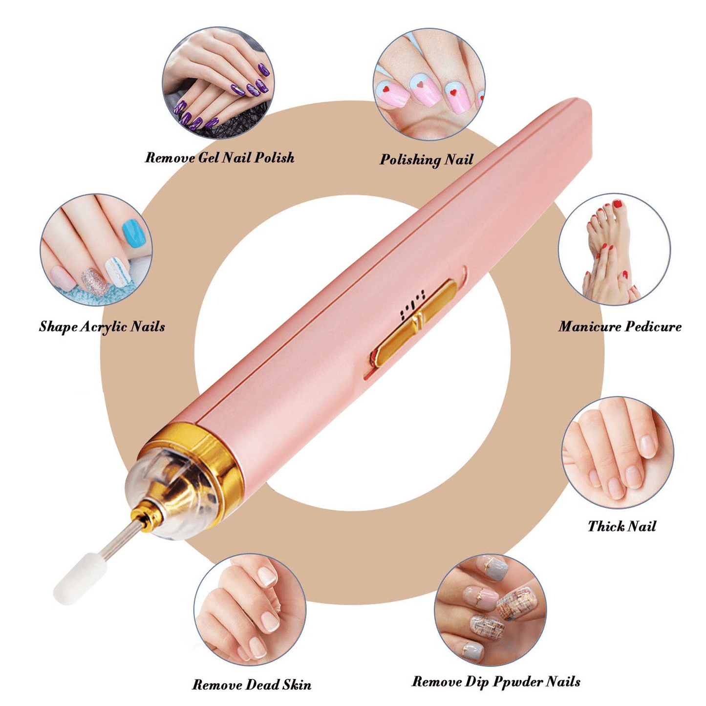 🔥  SALE 48% OFF🔥GLAMICS ELECTRIC PROFESSIONAL MANICURE NAIL MACHINE SET💅