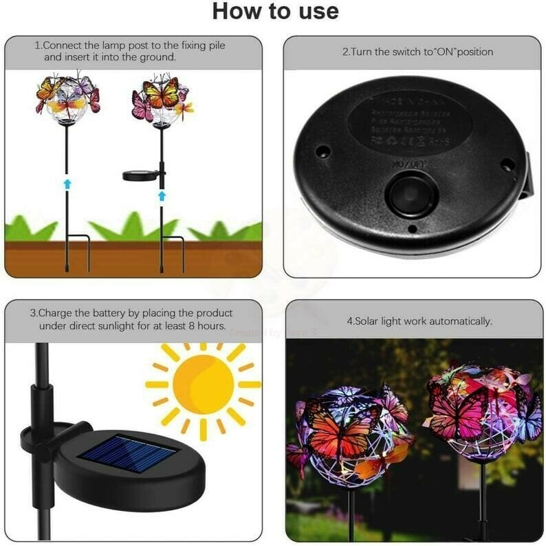 🔥BIG SALE - 47% OFF🔥Solar Stake Lights Butterflies Decor Lights ( BUY 1 GET 1 FREE )