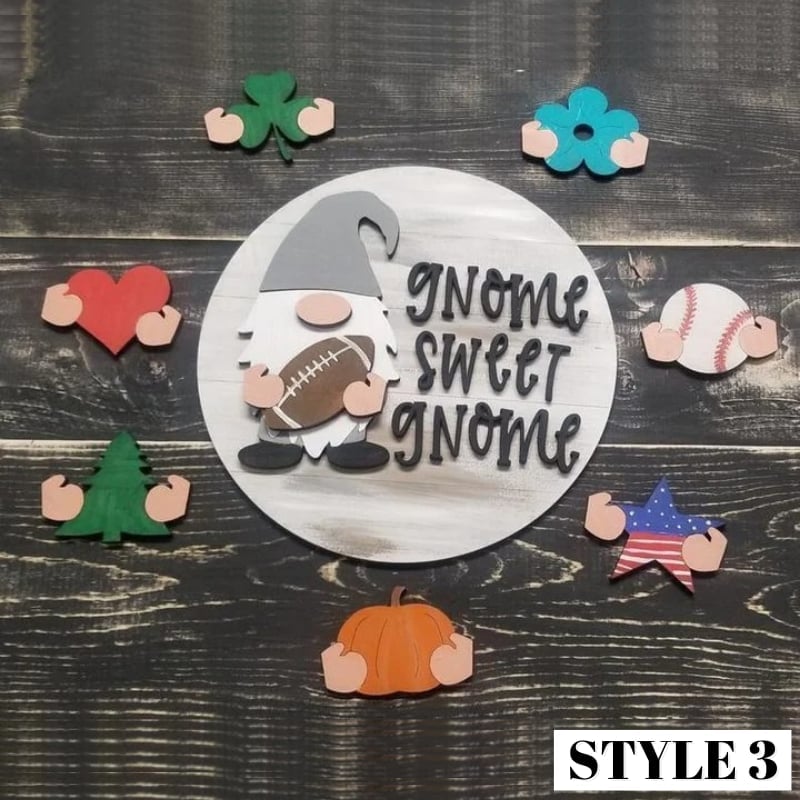 🔥 BIG SALE - 48% OFF🔥🔥 🎉-Cute 3D Seasonal Interchangeable Gnome Door Hanger