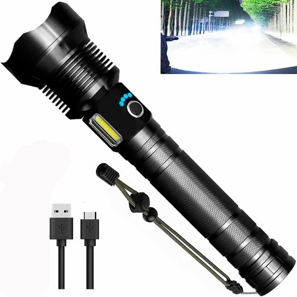 🔥 BIG SALE - 48% OFF🔥🔥 - LED Rechargeable Tactical Laser Flashlight 90000 High Lumens