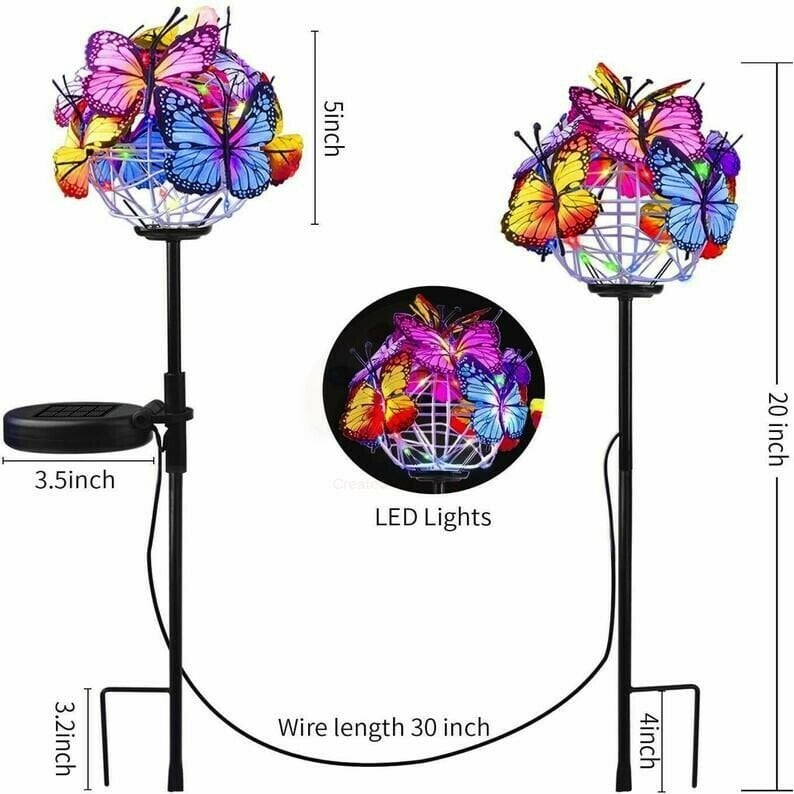 🔥BIG SALE - 47% OFF🔥Solar Stake Lights Butterflies Decor Lights ( BUY 1 GET 1 FREE )
