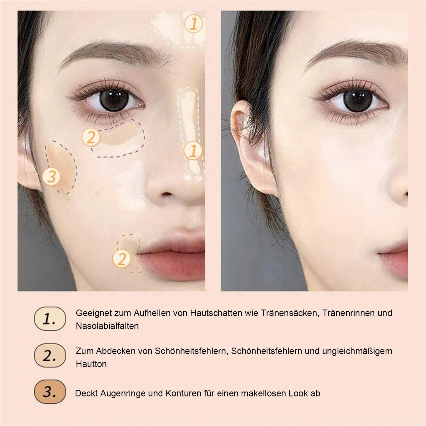🔥 BIG SALE - 47% OFF🔥🎁Dreifarbiger Concealer - Feuchtigkeitsspendend und langanhaltend💦