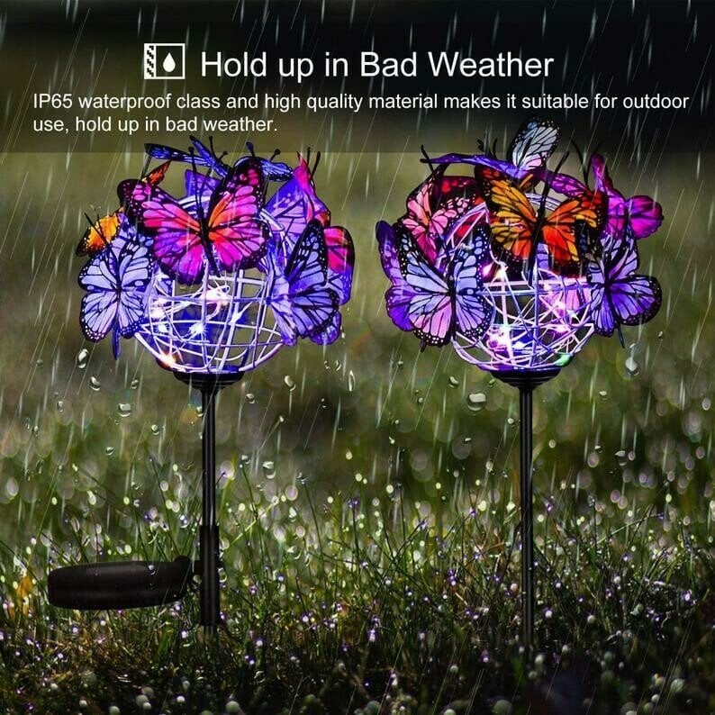 🔥BIG SALE - 47% OFF🔥Solar Stake Lights Butterflies Decor Lights ( BUY 1 GET 1 FREE )