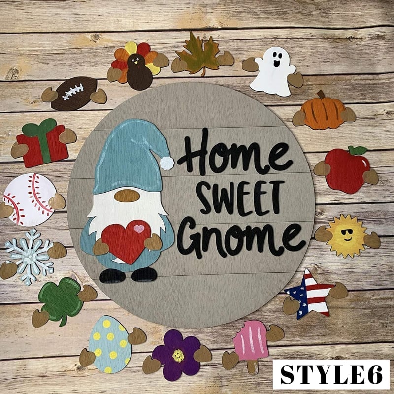 🔥 BIG SALE - 48% OFF🔥🔥 🎉-Cute 3D Seasonal Interchangeable Gnome Door Hanger
