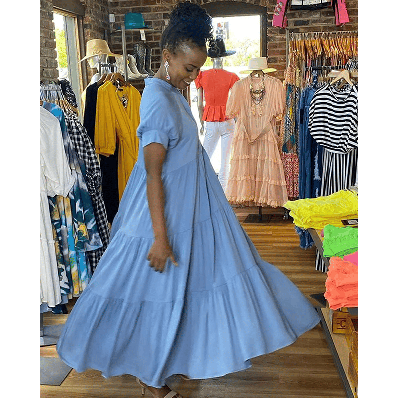 🔥  Promotion 48% OFF🔥🔥Tiered Midi Dress - Buy 2 Free Shipping