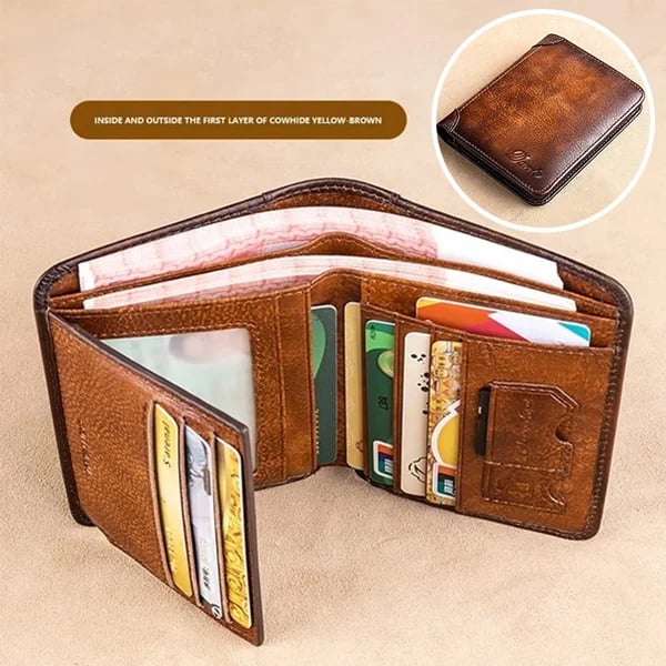 🎉  Promotion-47% OFF-🔒RFID🔒Genuine Leather Wallet for Men💰