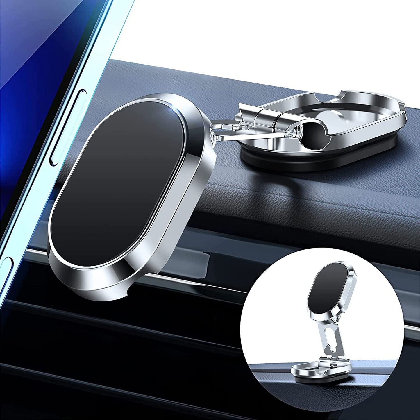 🔥2023 New Years Sale - 44% OFF🔥 Alloy Folding Magnetic Car Phone Holder