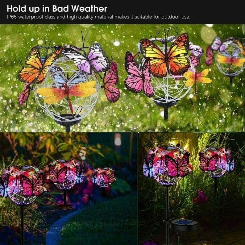 🔥BIG SALE - 47% OFF🔥Solar Stake Lights Butterflies Decor Lights ( BUY 1 GET 1 FREE )
