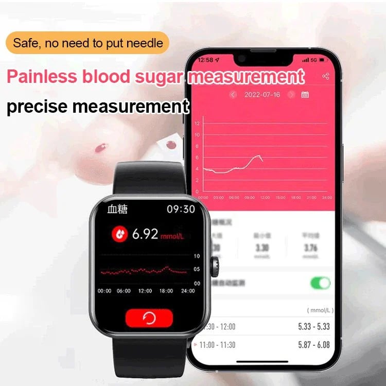 🔥🔥[All day monitoring of heart rate and blood pressure] Bluetooth fashion smartwatch(Buy 2 free shipping)