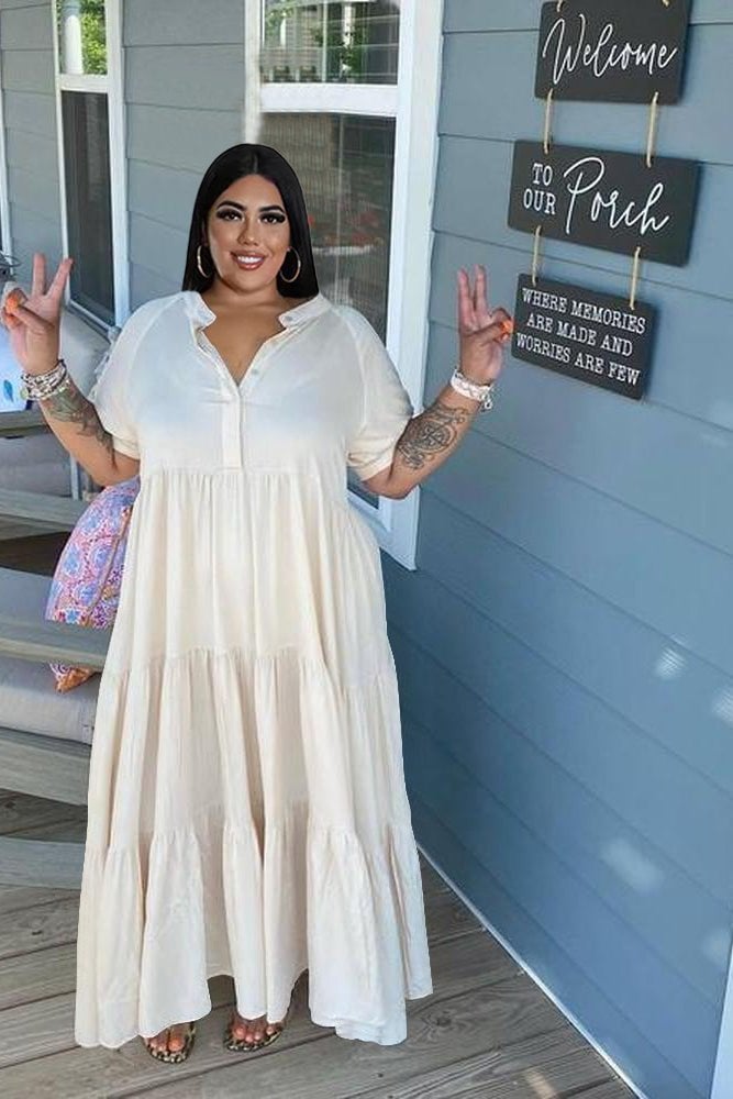 🔥  Promotion 48% OFF🔥🔥Tiered Midi Dress - Buy 2 Free Shipping