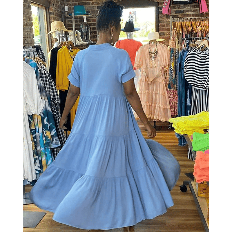 🔥  Promotion 48% OFF🔥🔥Tiered Midi Dress - Buy 2 Free Shipping
