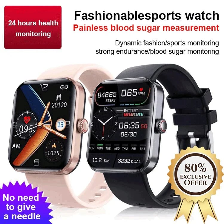 🔥🔥[All day monitoring of heart rate and blood pressure] Bluetooth fashion smartwatch(Buy 2 free shipping)
