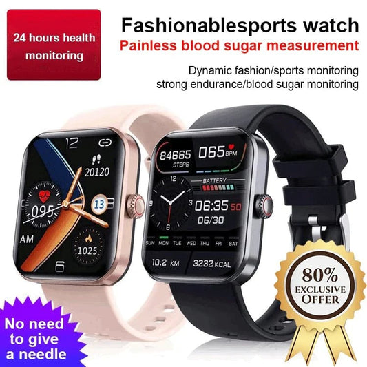 🔥🔥[All day monitoring of heart rate and blood pressure] Bluetooth fashion smartwatch(Buy 2 free shipping)